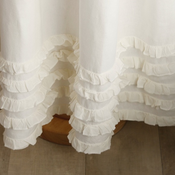 White Linen Smocked Dress Beach Flower Girl Boho Persnickety Girls Size 7/8 NWOT - Picture 3 of 6